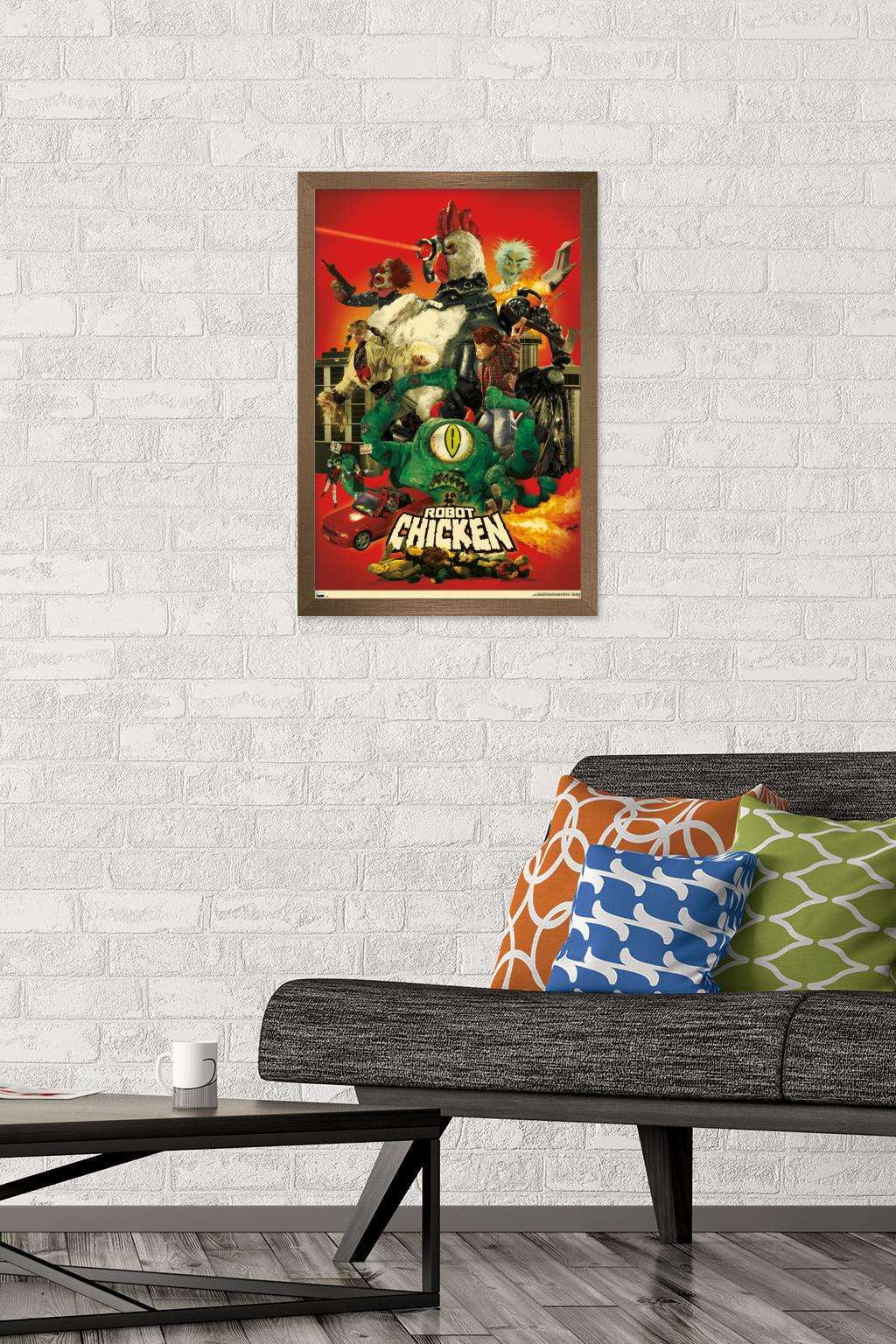 Robot Chicken - One Sheet Wall Poster, 14.725" x 22.375", Framed