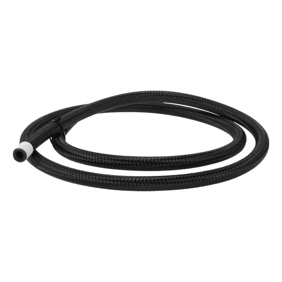 Unique Bargains Fuel Line Hose 5.56mm/ 2/9"(ID) 122cm /4ft(L) Vacuum Hose Automotive Fuel Hose CPE Rubber, Nylon Braided Black AN-4