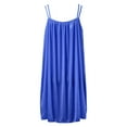 thumbnail image 5 of DHFJKG Womens Silk Satin Nightgowns Summer Lace Trim Long Camisole Sleepdress V Neck Solid Color Knee Length Summer Lightweight Cozy Home Clothes, 5 of 5