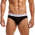 thumbnail image 2 of zuwimk Mens Underwear,Mens Thongs Underwear Enhancing Pouch G String Bamboo T Back -Flaunting Bikini Black,L, 2 of 5
