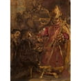 thumbnail image 2 of Jan Matejko 19x24 Gold Ornate Framed and Double Matted Museum Art Print Titled - Bishop Lubrański Establishes the Ecclesiastical Academy in Poznań, Sketch (1886), 2 of 4