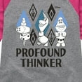 thumbnail image 3 of Frozen 2 - Profound Thinker - Toddler And Youth Girls Raglan Graphic T-Shirt, 3 of 5