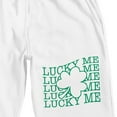 thumbnail image 2 of St. Patrick's Day Lucky Me Men's White Sleep Pajama Shorts, 2 of 4
