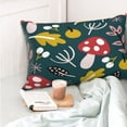 thumbnail image 6 of Disketp Pillow Covers Cartoon Leaf Mushroom Red Pattern Throw Pillow Case Cushion Covers,Cushion For Bedroom,Couch,Home-14"X20", 6 of 9