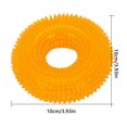 thumbnail image 4 of Thinsony Pet Chew Toy Training Squeak Ring Ball TPR Teeth Molar Sound Interactive Game Toy, Orange, S, 4 of 8