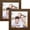 Brown, variant on Picture Frames 5x5 2 Pack Made of Solid Wood Ebony Wood Grain for Wall Mounting and Tabletop Display