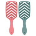 thumbnail image 1 of 2 cepillos desenredantes de paleta para ventilación, húmedos y secos, peine redondo, dientes, cepillo de masaje para barba, rosa, rojo, verde oscuro, 1 of 14