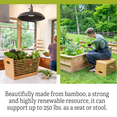 thumbnail image 6 of Bamboo Garden Stool and Basket Combo, 6 of 7