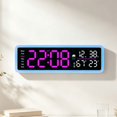 Digital Wall Clock with Large LED Time and Weather Information ...