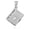 White, variant on Solid Gold Santa Biblia Spanish Open Holy Bible (14K White Gold, Pendant)