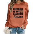 thumbnail image 4 of WEAIXIMIUNG Chandail en Molleton Femme à Fermeture Éclair Manches Longues Col Rond Décontracté Imprimé Graphique Football Léger, 4 of 4
