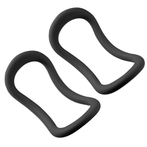 SENIURIS 2Pcs Yoga Ring for Leg Calves, Pilates Fitness Circle Ring for Back Toning Thighs Abs and Legs. (Soft type. 2 Black)