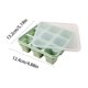 thumbnail image 3 of Bandeja plegable de silicona para cubitos de hielo con tapa, 9 compartimentos, bandeja de fácil liberación para congelador, molde de hielo apilable de silicona para whisky y cócteles, máquina de, 3 of 6