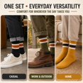 thumbnail image 6 of KuKeDi 5 Pack Thick Winter Crew Socks, Warm Cotton Blend Socks for Women and Men, 6 of 7