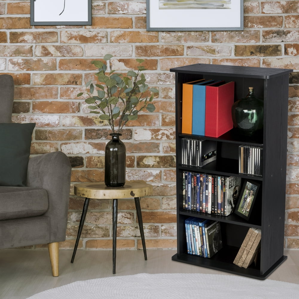 Atlantic 36" Drawbridge XL Wood Media Storage Shelf and Bookcase, 10