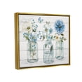 thumbnail image 3 of Blue Country Jar Bouquets Botanical & Floral Graphic Art Metallic Gold Framed Art Print Wall Art, 3 of 6