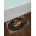 thumbnail image 2 of Sugar Skull Bath Mat, Antique Portrait Girl with Calavera Inspired Makeup and Topper Realistic Design, Non-Slip Plush Mat Bathroom Kitchen Laundry Room Decor, 29.5 X 17.5 Inches, Multicolor, Ambesonne, 2 of 2