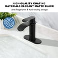 thumbnail image 6 of WOWOW Waterfall Bathroom Faucet Matte Black: Bathroom Sink Faucet for 1 Hole or 3 Holes, Single Handle Vanity Faucet with Metal Pop up Drain, Stainless Steel Basin Sink Faucet Tap for RV, 6 of 8