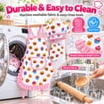 thumbnail image 4 of Rirool Kids Baking Set, 11-Piece White Cupcake Print Junior Chef Costume and Pretend Play Kit with Apron, Hat, Oven Mitt, Pot Holder, Whisk, Wooden Utensils and 4 Cookie Cutters, Ages 3-6, 4 of 8