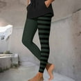 thumbnail image 6 of Idoravan Leggings for Women Women's Halloween Striped Print Leggings Sports Fitness Pants Solid Colored Casual Tight Fitting Tight Peach Hip Yoga Pants Stretch Pants Camouflage XL, 6 of 10