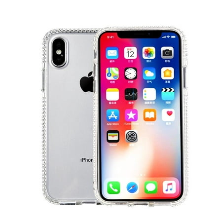 Apple iPhone X Case, Scratch Resistant, Transparent Clear, Clambo Crystal Series Hybrid Bumper Air-Cushioned Case for Apple iPhone X