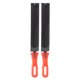 thumbnail image 1 of 2uds Pluma Forma Cónica Limas 6" T12 Rodamiento Acero 235x27mm Longitud Corte Manual Escofina Lima con Rojo Plástico Mango para Desbarbar y Extraer Material, 1 of 6