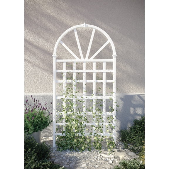 Vita 39"L x 77"H Athens Vinyl Trellis, White, VA68202