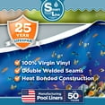thumbnail image 6 of SmartLine 15' x 25' Oval Caribbean Overlap Above Ground Swimming Pool Liner, 48"/52" Height , 25 Gauge, 6 of 6