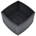 thumbnail image 4 of Mesa auxiliar VidaXL de plástico antracita con aspecto de ratán con almacenamiento, 4 of 6