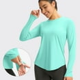 thumbnail image 6 of Besolor Women's Workout Tops Long Sleeve Lightweight UPF50+ UV Sun Protection Running Hiking Athletic Gym Shirts, 6 of 9