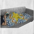 thumbnail image 6 of Marine Soft Flannel Fleece Throw Blanket, Modern Nautical Themed Abstract Graphic of Starfish on Blue and Orange Chevrons, Cozy Plush for Indoor and Outdoor Use, 50" x 60", Multicolor, by Ambesonne, 6 of 6