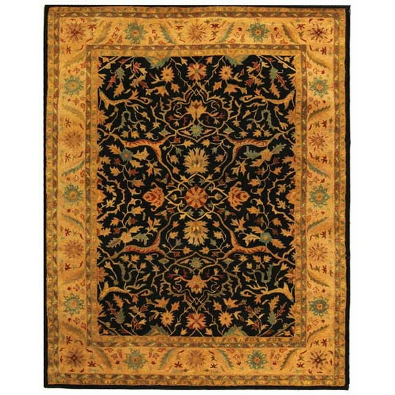 SAFAVIEH Antiquity Toireasa Oriental Wool Area Rug, Black, 8'3" x 11'