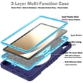 thumbnail image 3 of Shockproof Protective Case for Samsung Galaxy Tab A11 8.7" 2025(SM-X130/X135), Rugged Heavy Duty Cover with 360° Rotating Kickstand, Adjustable Shoulder Strap,Blue,For Galaxy Tab A11, 3 of 8
