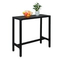 thumbnail image 3 of OverPatio 40-inch Black Iron Bar Table, Metal Console Desk for Bathroom, Balcony, Porch - Adjustable and Elegant Iron Buffet Table, Black, 3 of 7