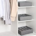 thumbnail image 7 of Drawer Organizer Divider,Socks Dividers,Bra Organizer,Foldable Closet Storage Organizer,Organization Bins,Storage Box for Clothes,Socks,Underwear,Bras,Ties,2Pack,24Cells & 7Cells,Gray, 7 of 7