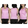 thumbnail image 4 of ToBeInStyle Juniors Pack of 6 100% Cotton Ribbed Crop Lightweight Tank Tops - Soft Assortment - Large, 4 of 5