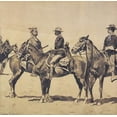 thumbnail image 2 of Remington, Frederic 15x15 Black Ornate Wood Framed with Double Matting Museum Art Print Titled - Detail The Meeting With The US Cavalry, 2 of 4
