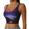 thumbnail image 2 of Fotbe Purple Moon Tree Night Sky Sujetador Deportivo Largo sin Aros para Mujer con Almohadillas y Soporte Medio, Transpirable y Absorbente, Camiseta Tipo Chaleco o Tank Top-XX-Large, 2 of 8