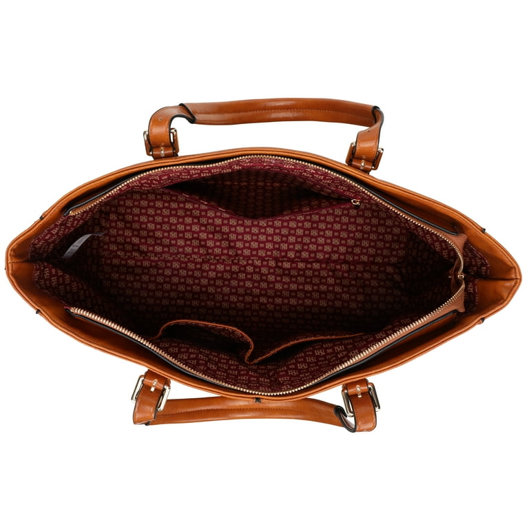 Badgley Mischka Women's Julia Tote, Weekender Travel Bag, Tan