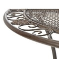 thumbnail image 7 of SAFAVIEH Genson Outdoor Patio Semi Circle End Table, Unearthed Rust, 7 of 7