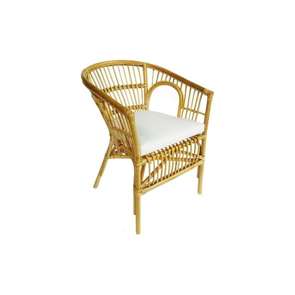 Rattan Chair  Natural Wicker Accent Chair for Living Room  Patio