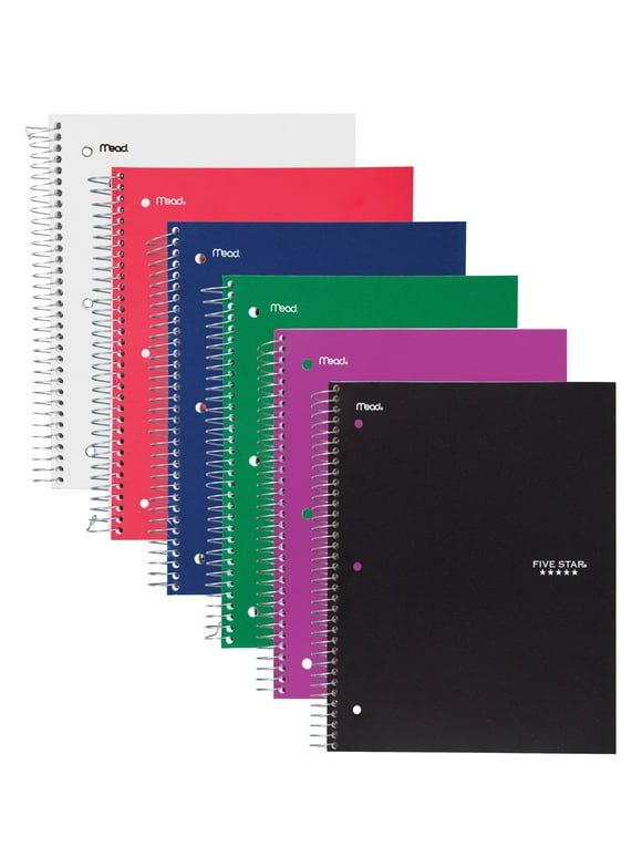 Five Star 3 Subject Wide Ruled Wirebound Notebook, Color Choice Will Vary (04119) Any Random Single Notebook