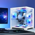 thumbnail image 2 of Hoengager AMD Ryzen 5 5600GT,16GB DDR4 3200MHz,1TB M.2 +1TB SATA SSD,WiFi& Bluetooth, Windows 11 Pro Gaming Desktop PC-White, 2 of 10