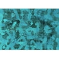 thumbnail image 1 of Ahgly Company Indoor Rectangle Abstract Turquoise Blue Modern Area Rugs, 2' x 3', 1 of 4