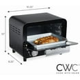 thumbnail image 5 of COOK WITH COLOR Mini Toaster Oven: 600W Power, Precision Timer, Auto Shutoff, and Culinary Delights Up To 450 Degrees, Black, 5 of 5