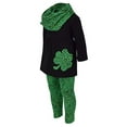 thumbnail image 2 of Unique Baby Girls St Patrick's Day Speckled Clovers Legging Set (10/5XL, Green), 2 of 5