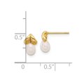 thumbnail image 2 of Boucles d'oreilles en perle en eau douce en or jaune 14K, 2 of 4