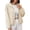 Beige, variant on Womens Raincoat Style Drawstring Hooded Crop Jacket - Loose Long Sleeve Casual Blue XXL