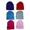 6 Piece Ladies Winter Toboggan Beanie Hats by excell Thermal Sport