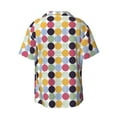 thumbnail image 2 of KLL Polka Dot Print Men's Shirt Short Sleeve Button Down Summer Cuba Beach Shirts- 3X-Large, 2 of 7